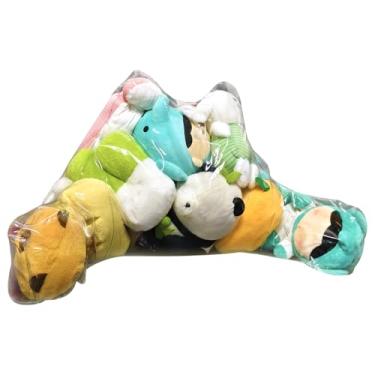 Imagem de Capa de cadeira de pufe transparente para crianças, capa de almofada de encosto de animal de pelúcia, organizador de brinquedos grande de 30 L para crianças, impermeável, fácil de limpar, suporte de