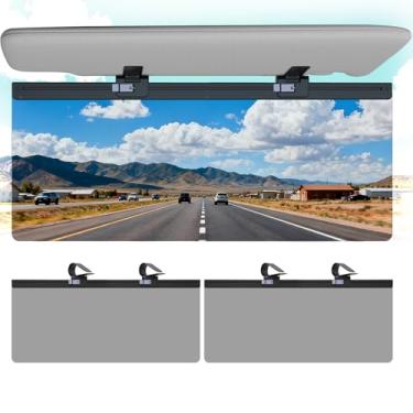 Imagem de Extensor de viseira solar para carro, extensor de viseira para carro, extensor de viseira ajustável, bloqueador solar UV400, extensor de viseira polarizada, antirreflexo, protetor UV (pacote com 2