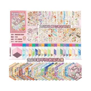 Imagem de Kit DIY De Adesivos De Cena De Cabana Em 3D Com 20 Peças Para Crianças