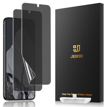 Imagem de JEHOO [Pacote com 2] Protetor de tela de TPU fosco antirreflexo para Google Pixel 8 Pro (não é vidro), compatível com sensor de impressão digital, filme flexível totalmente adesivo, fácil instalação