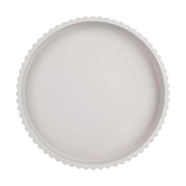 Imagem de WeiLaiKeQi Prato redondo para sobremesa, bandeja circular para mesa de centro, travessa de madeira de 28 cm, bandeja de madeira para servir aperitivos.