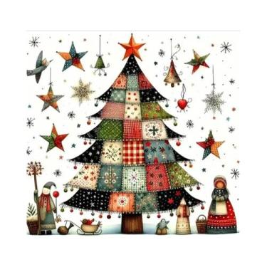 Imagem de Pintura Em Diamante De Árvore De Natal, Bordado Completo Em Quadrado R