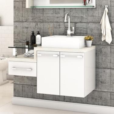 Imagem de Conjunto Balcão C-cuba Q39 Legno 830 Branco Chess C-preto ônix Branco Chess C-snow