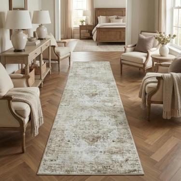 Imagem de Zanipex Tapetes de área de 20 x 25 cm para sala de estar, tapetes laváveis para quarto, 13 x 17 cm, entrada de corredores, cozinha, tapete boho interno, tapete bege para escritório (bege quente, 5 x