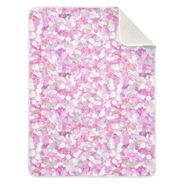 Imagem de Wassud Cobertor de bebê de lantejoulas brilhantes para meninos e meninas, cobertor de bebê para recém-nascidos, essencial para recém-nascidos, cobertores macios 76 x 101 cm