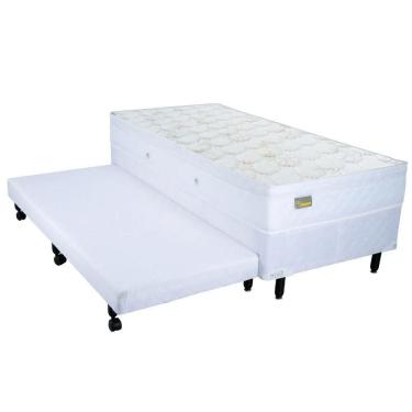 Imagem de Colchão Solteiro Mega Nanno Euro + Bicama Box com Auxiliar em Espuma - 088x188