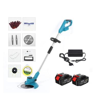 Imagem de Cortador de grama elétrico 2500 W Cortador de grama elétrico sem escova de 8 polegadas Cortador de grama Cortador de grama ajustável Cortador de sebes portátil Poda de jardim sem ruído e baixa manut