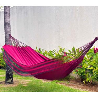 Imagem de Rede Descanso Rede De Dormir Rede De Descanso Casal Jeans Rede Descanso Reforçada Casal e Solteiro(Vermelho com Preto)