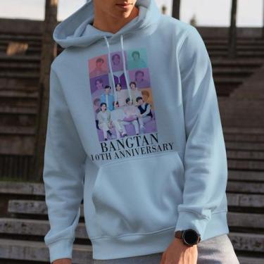 Imagem de Moletom Com Capuz Bts10th Anniversary Integrantes Bangtan Boy Grupo Kp