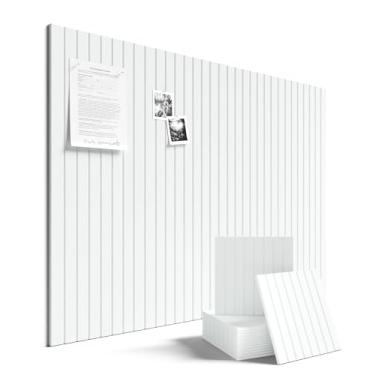 Imagem de Quadro de avisos grande de feltro 122 cm x 91 cm Alternativo para quadro de cortiça - Pacote com 12 com 70 abas adesivas removíveis seguras, quadros de cortiça para paredes, quadro de cortiça para