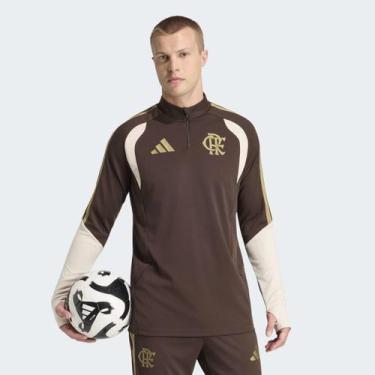 Imagem de Blusa Flamengo 26/27 Treino Adidas Masculina, Marrom, G