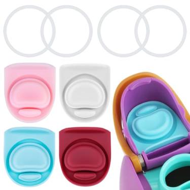 Imagem de BMSQOFD 4 conjuntos de tampas de vedação de substituição para boca de tampa Owala Freesip, peças de anel de vedação de silicone para garrafa de água, acessórios de tampa superior para Owala Freesip 16