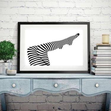 Imagem de Quadro Pernas Meia Calça Listrada - 60X48Cm