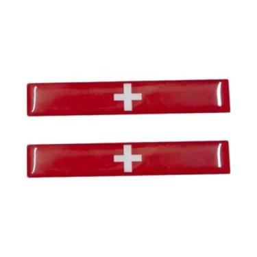Imagem de Adesivo Refletivo 3D Da Bandeira Nacional, 8.5cm, Decalque Para Motoci
