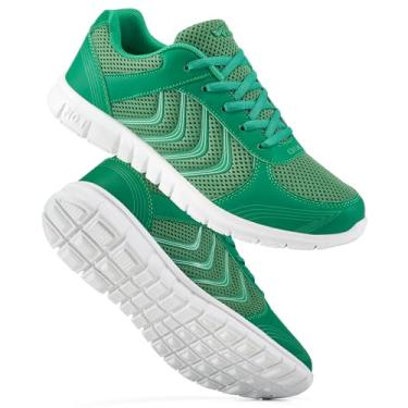 Imagem de DUOYANGJIASHA Tênis Para Corrida Feminino: Casual Sem Cadarço Caminhada, Não Confortável, Moderno, De Malha, Leve, Verde, Trabalho