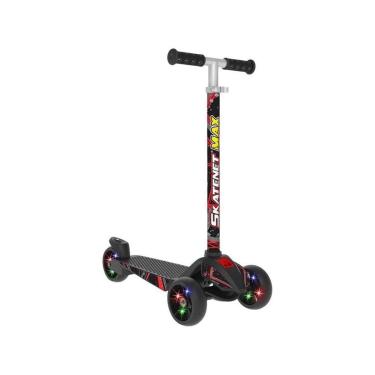 Imagem de Patinete Infantil 3 Rodas Bandeirante Skatenet Max LED-Unissex