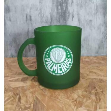 Imagem de Caneca de Vidro Diamond Futebol Time Palmeiras 300ml - Brasfoot Produt