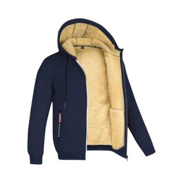 Imagem de Jaqueta Masculina Camuflada De Lã Com Capuz, Casaco De Inverno Grosso 