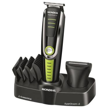 Imagem de Kit Aparador de Pelos 6 em 1 Mondial Super Groom BG-04 Bivolt, Bivolt