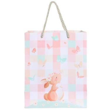 Imagem de Sacola de papel para presentes Páscoa Vibrante Pop M 18x23 - DA