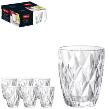 Imagem de Conjunto 6 Copos de Vidro Diamond 270ml - WELLMIX