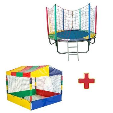 Imagem de Cama Elástica Pula Pula 1,83m + Piscina de Bolinhas Quadrada 1,50m Res