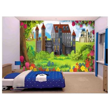 Imagem de Papel De Parede Infantil Flores Castelo  Azs191