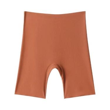 Imagem de Shorts De Segurança Femininos De Cintura Alta Sem Costura Com Controle