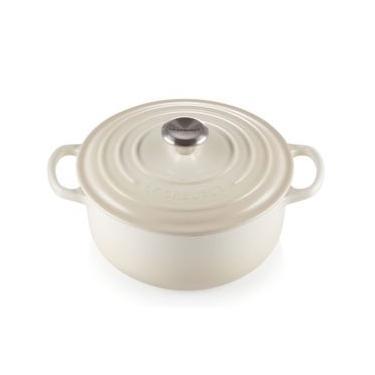 Imagem de PANELA REDONDA LE CREUSET SIGNATURE 30CM EM FERRO FUNDIDO MERINGUE 21177307164430