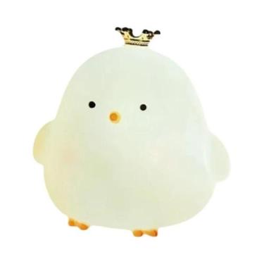 Imagem de Luminária De Mesa LED De Silicone Em Formato De Galinha Fofa Para Quar