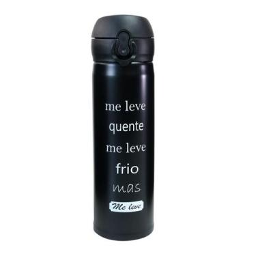 Imagem de Garrafa isotérmica aço inox trava vacuum cup 380ml - QUERO PRESENTEAR,