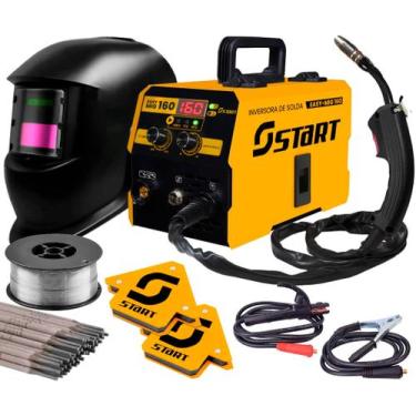 Imagem de Máquina Inversora Solda + Tocha Tig + Máscara Com Kit Eletrodo Esquadr