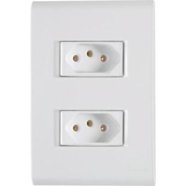 Imagem de Conjunto 4x2 com 2 Tomadas 2P+T 20A 250V Liz Tramontina