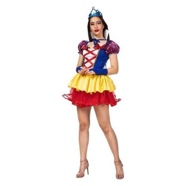 Imagem de Fantasia Princesa Adulta Branca de Neve Luxo Completa - Fantasias Caro