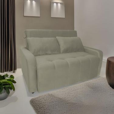 Imagem de Sofá Cama Para Sala De Estar Amora New Veludo Matrix - Capp Cappuccino