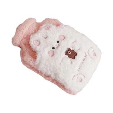 Imagem de Bolsa De Água Quente Grande De Pelúcia Para Cólicas Menstruais E Alívi