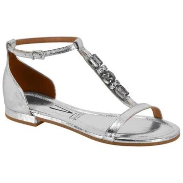 Imagem de Sandália Vizzano Feminina Rasteira Pedraria Brilho Original Festa -, P