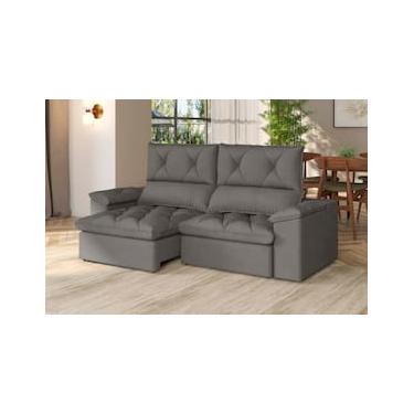 Imagem de Sofá 3 Lugares Luizzi Atenas Retrátil Reclinável Veludo 210cm