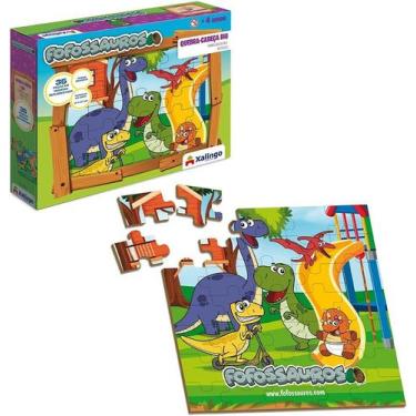 Imagem de Quebra Cabeça Big Fofossauros 35 Peças Madeira Educativo Infantil - Xa