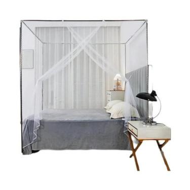 Imagem de Mosquiteiro Grande Para Cama De Solteiro Com Tela Fina, Uma Porta E Am