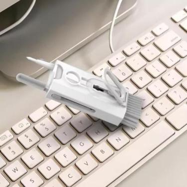 Imagem de Kit Escovas Limpeza Detalhe Teclado Celular Notebook Tablet Botões Fon