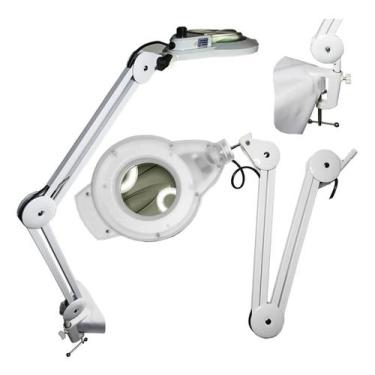 Imagem de Lupa de Estética Luminária De Mesa Bancada Com Regulagem Led Profissio