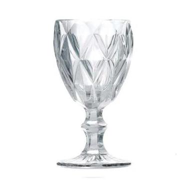 Imagem de Jogo 12 Taças De Vidro Diamond Cor Transparente Para água Vinho Lyor 3