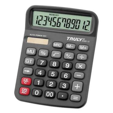Imagem de Calculadora Truly 836B / 12 Digitos - Preto