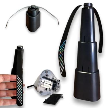 Imagem de Mini Ventilador Espanta Mosquitos E Moscas De Mesa Preto Retrátil A Pilhas Armadilha de Repelente de Mesa Espanta Mosquito Silencioso