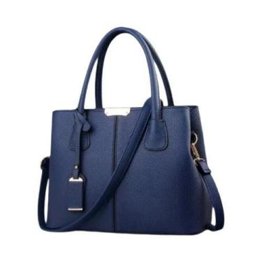 Imagem de Bolsa Feminina Grande de Couro PU - Sacola de Ombro Quadrada e Crossbo