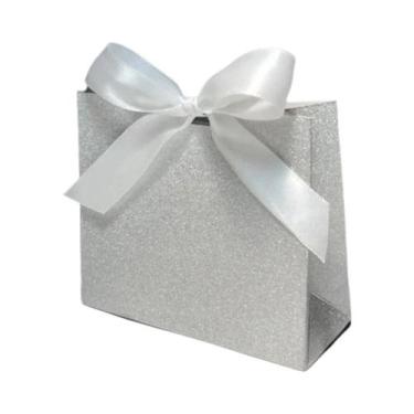 Imagem de Caixa De Papel Para Doces Com Glitter, Embalagem De Presente De Natal 