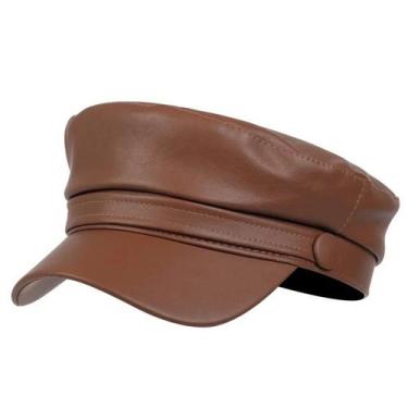 Imagem de Boina Boné Gorro Chapéu Modelo Europeu material sintético PU - Cap, Ma