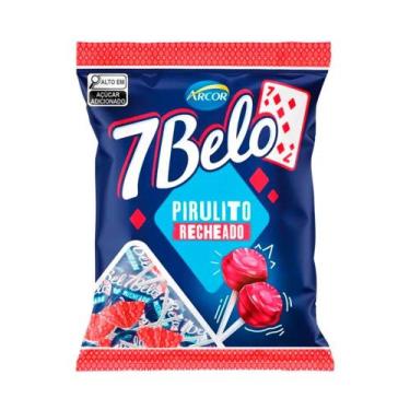 Imagem de Pirulito 7 Belo Arcor Recheado Framboesa 500g