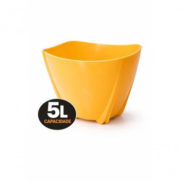 Imagem de Champanheira Amarela 5l Polipropileno Balde De Gelo Cachepô Utensílios Festa Bar Restaurante